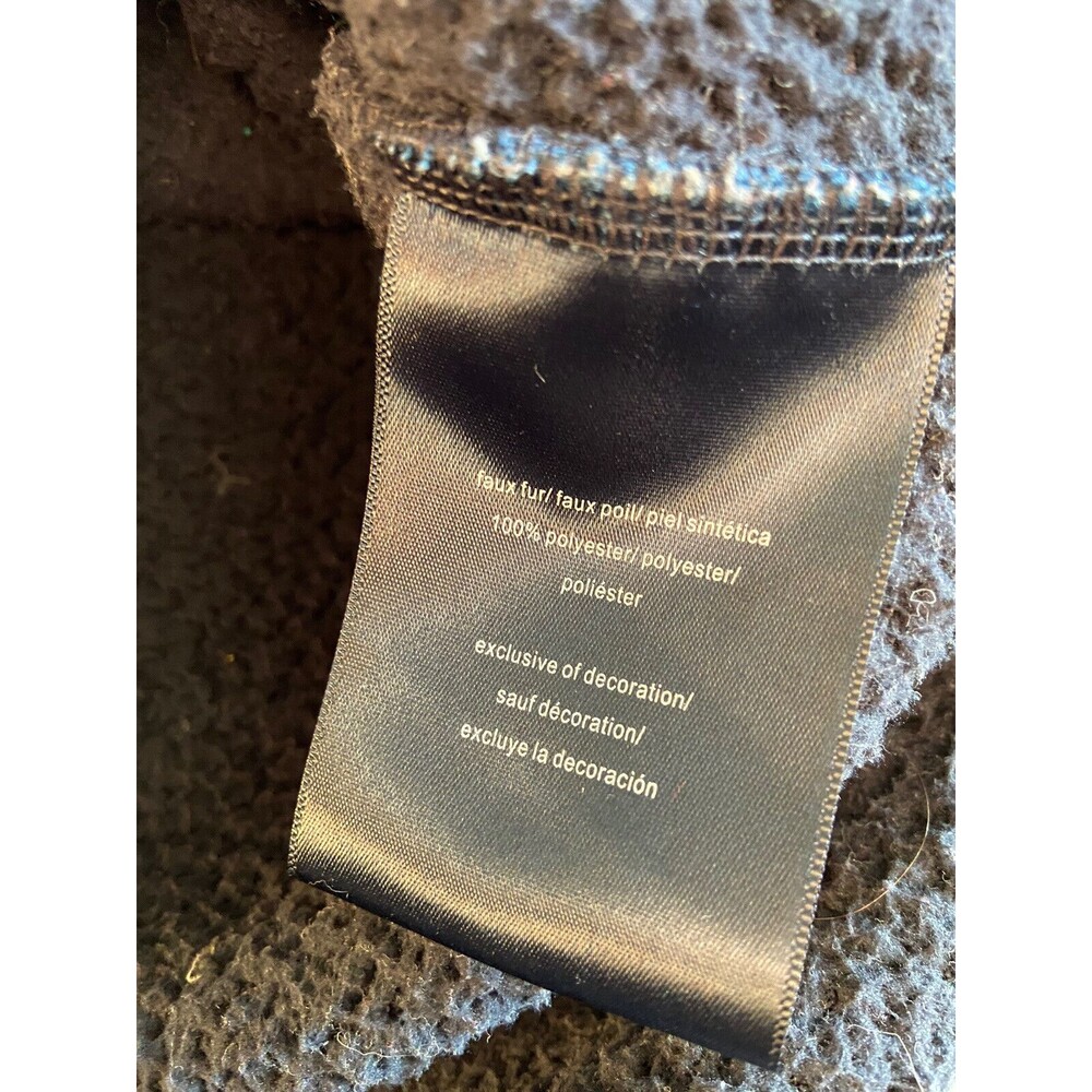 Tommy Hilfiger Women's Sherpa 1/4 Zip Jacket Size L Blue Thumb Holes Preppy - Picture 7 of 11